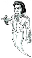 life size elvis ghost cutout